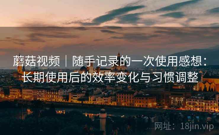 蘑菇视频|随手记录的一次使用感想:长期使用后的效率变化与习惯调整 第1张 蘑菇视频|随手记录的一次使用感想:长期使用后的效率变化与习惯调整 第1张