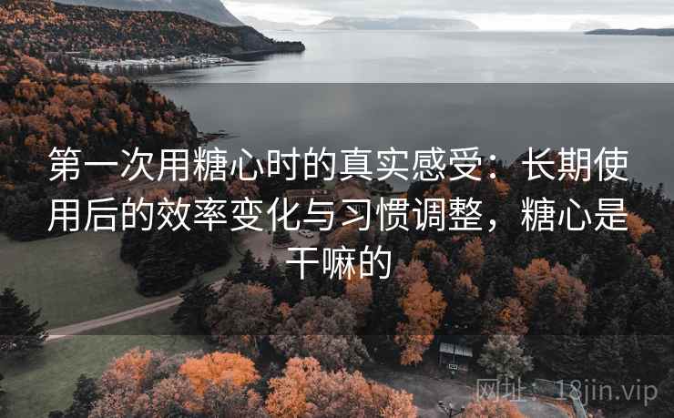 第一次用糖心时的真实感受:长期使用后的效率变化与习惯调整,糖心是干嘛的 第2张 第一次用糖心时的真实感受:长期使用后的效率变化与习惯调整,糖心是干嘛的 第2张