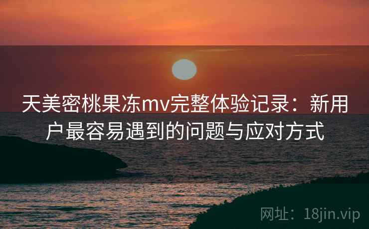 天美密桃果冻mv完整体验记录：新用户最容易遇到的问题与应对方式  第1张