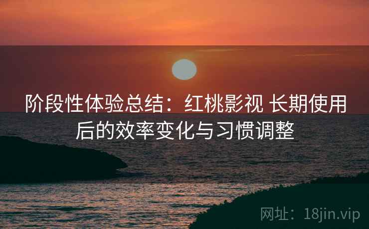 阶段性体验总结：红桃影视 长期使用后的效率变化与习惯调整  第2张