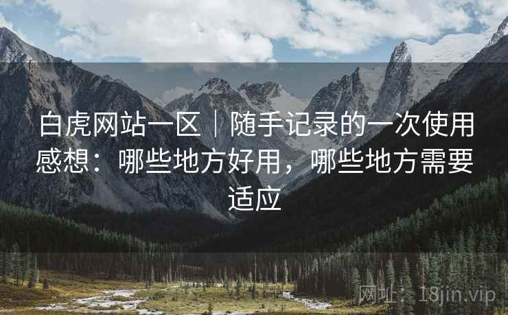 白虎网站一区|随手记录的一次使用感想:哪些地方好用,哪些地方需要适应 第2张 白虎网站一区|随手记录的一次使用感想:哪些地方好用,哪些地方需要适应 第2张