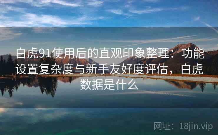 白虎91使用后的直观印象整理:功能设置复杂度与新手友好度评估,白虎数据是什么 第1张 白虎91使用后的直观印象整理:功能设置复杂度与新手友好度评估,白虎数据是什么 第1张