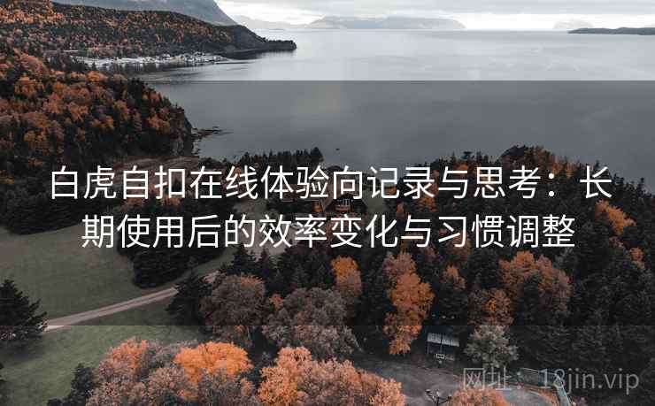 白虎自扣在线体验向记录与思考:长期使用后的效率变化与习惯调整 第2张 白虎自扣在线体验向记录与思考:长期使用后的效率变化与习惯调整 第2张