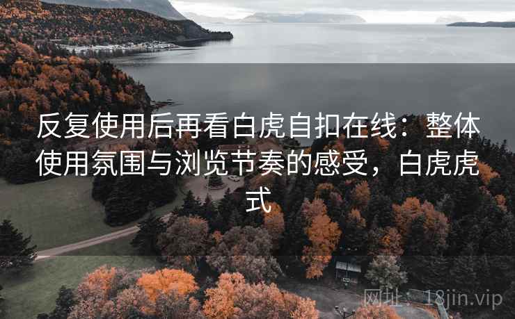 反复使用后再看白虎自扣在线:整体使用氛围与浏览节奏的感受,白虎虎式 第1张 反复使用后再看白虎自扣在线:整体使用氛围与浏览节奏的感受,白虎虎式 第1张